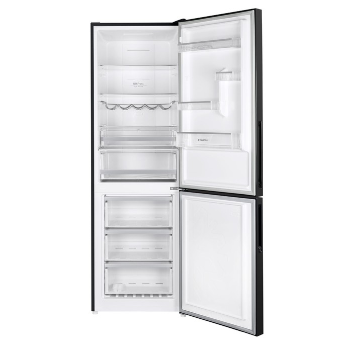 Холодильник MAUNFELD MFF185NFB, двухкамерный, класс А+, 340 л, Full No Frost, чёрный Техно-онлайн Уценка